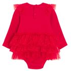 Cool Club, Body-rochie cu maneca lunga pentru fete, rosu