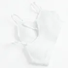 Cool Club, Bustiera pentru fete, din tricot striat, alb, microfibra, set, 2 buc.