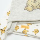 Cool Club, Caciula bebelusi, bumbac organic, gri melange, ecru, Winnie-the-Pooh, set, 2 buc.