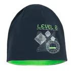 Cool Club, Caciula pentru baieti, cu doua fete, bluemarin-verde