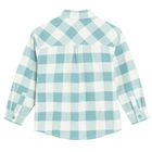 Cool Club, Camasa cu maneca lunga pentru baieti, flanel, albastru-alb