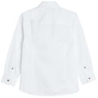 Cool Club, Camasa cu maneca lunga si buzunar pentru baieti, slim fit, alb