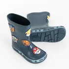 Cool Club, Cizme de cauciuc pentru baieti, albastru, talpa Barefoot, imprimeu Paw Patrol