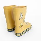 Cool Club, Cizme de cauciuc pentru baieti, galben, talpa Barefoot, imprimeu Mickey Mouse