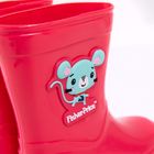 Cool Club, Cizme de cauciuc pentru fete, roz, imprimeu broscuta, soricel, Fisher-Price