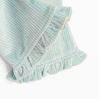 Cool Club, Colanti pentru fete, evazati, velur, din tricot striat, albastru