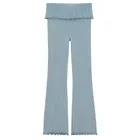 Cool Club, Colanti pentru fete, flare, din tricot striat, albastru