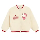 Cool Club, Geaca pentru fete, cu fermoar, ecru, imprimeu Hello Kitty