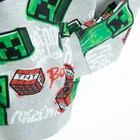 Cool Club, Hanorac cu gluga pentru baieti, cu fermoar, gri, imprimeu Minecraft