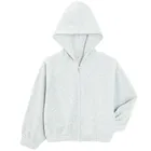 Cool Club, Hanorac cu gluga pentru fete, cu fermoar, velur, gri