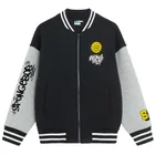 Cool Club, Hanorac pentru baieti, cu fermoar, negru, imprimeu SpongeBob