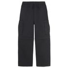 Cool Club, Pantaloni din material textil pentru baieti, wide leg, picioare detasabile, negru