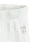 Cool Club, Pantaloni fara botosei pentru fete, din tricot, alb