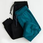 Cool Club, Pantaloni trening pentru baieti, negru, turcoaz, set, 2 buc.