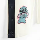Cool Club, Pantaloni trening pentru fete, wide, alb, imprimeu Lilo si Stitch