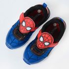 Cool Club, Pantofi sport pentru baieti, negru-albastru, cu lumini led, imprimeu Spider-Man