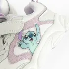 Cool Club, Pantofi sport pentru fete, alb, talpa cu leduri, imprimeu Lilo si Stitch