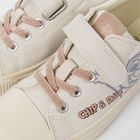 Cool Club, Pantofi sport pentru fete, bej deschis, imprimeu Chip si Dale