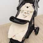 Cool Club, Patura de infasat cu gluga pentru scaun auto, bej deschis, imprimeu animalute