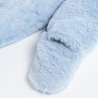 Cool Club, Pijama tip salopeta calduroasa cu gluga pentru baieti, cu blanita, albastru