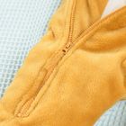 Cool Club, Pijama tip salopeta cu gluga pentru bebelusi, galben mustar, imprimeu leu