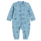 Cool Club, Pijama tip salopeta pentru baieti, albastru, imprimeu Cars, set, 2 buc.