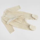 Cool Club, Pijama tip salopeta pentru bebelusi, bumbac organic, bej