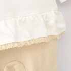 Cool Club, Pijama tip salopeta pentru fete, bumbac organic, ecru, imprimeu Bambi