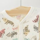 Cool Club, Pijama tip salopeta pentru fete, bumbac organic, mix de culori, imprimeu animalute, set 2 buc.