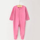 Cool Club, Pijama tip salopeta pentru fete, roz, gri, imprimeu iepuras, floricele, set 2 buc.
