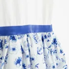 Cool Club, Rochie cu maneca scurta pentru fete, alb-albastru