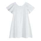 Cool Club, Rochie cu maneca scurta pentru fete, alb, broderie englezeasca