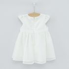 Cool Club, Rochie cu maneca scurta pentru fete, alb, cu funda
