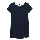 Cool Club, Rochie cu maneca scurta pentru fete, bleumarin, cu guler