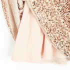 Cool Club, Rochie cu maneca scurta pentru fete, velur, auriu