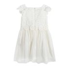 Cool Club, Rochie cu maneci scurte pentru fete, alba, dantela