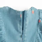 Cool Club, Rochie de blugi pentru fete cu maneca scurta, albastru