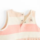 Cool Club, Rochie fara maneci pentru fete, din tricot striat, roz