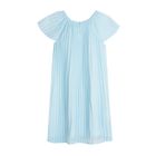 Cool Club, Rochie plisata cu maneca scurta pentru fete, albastru deschis
