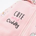 Cool Club, Salopeta cu gluga din bumbac organic pentru fete, culoare roz, imprimeu Snoopy