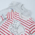 Cool Club, Salopeta rompers pentru baieti, bumbac organic, mix, imprimeu Dumbo, set, 2 buc.