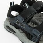 Cool Club, Sandale pentru baieti, negru, brant din piele, imprimeu NASA