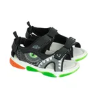 Cool Club, Sandale pentru baieti, negru, talpa cu leduri