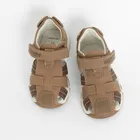 Cool Club, Sandale pentru baieti, parfumati, maro, talpa Bio-Flex, imprimeu Mickey Mouse