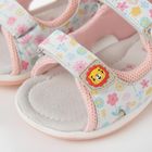 Cool Club, Sandale pentru fete, alb-roz, imprimeu flori, brant din piele, Fisher-Price