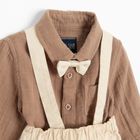 Cool Club, Set pentru baieti, Body-camasa cu maneca lunga, Pantaloni din textil, Papion, mix