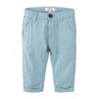 Cool Club, Set pentru baieti, body-camasa cu maneca lunga, vesta, pantaloni din material textil, papion, alb-albastru