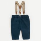 Cool Club, Set pentru baieti, Pantaloni din textil, Bretele, maro-bleumarin