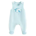 Cool Club, Set pentru baieti, Salopeta cu botosei velur, Body cu maneca lunga, din tricot striat, mix