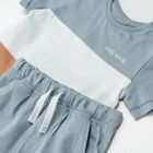 Cool Club, Set pentru baieti, Tricou, Pantaloni scurti, mix de culori, in dungi, imprimeu Let's surf